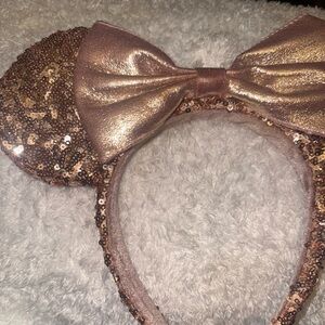 Disney Rose Gold Sequin Mouse Ears Headband